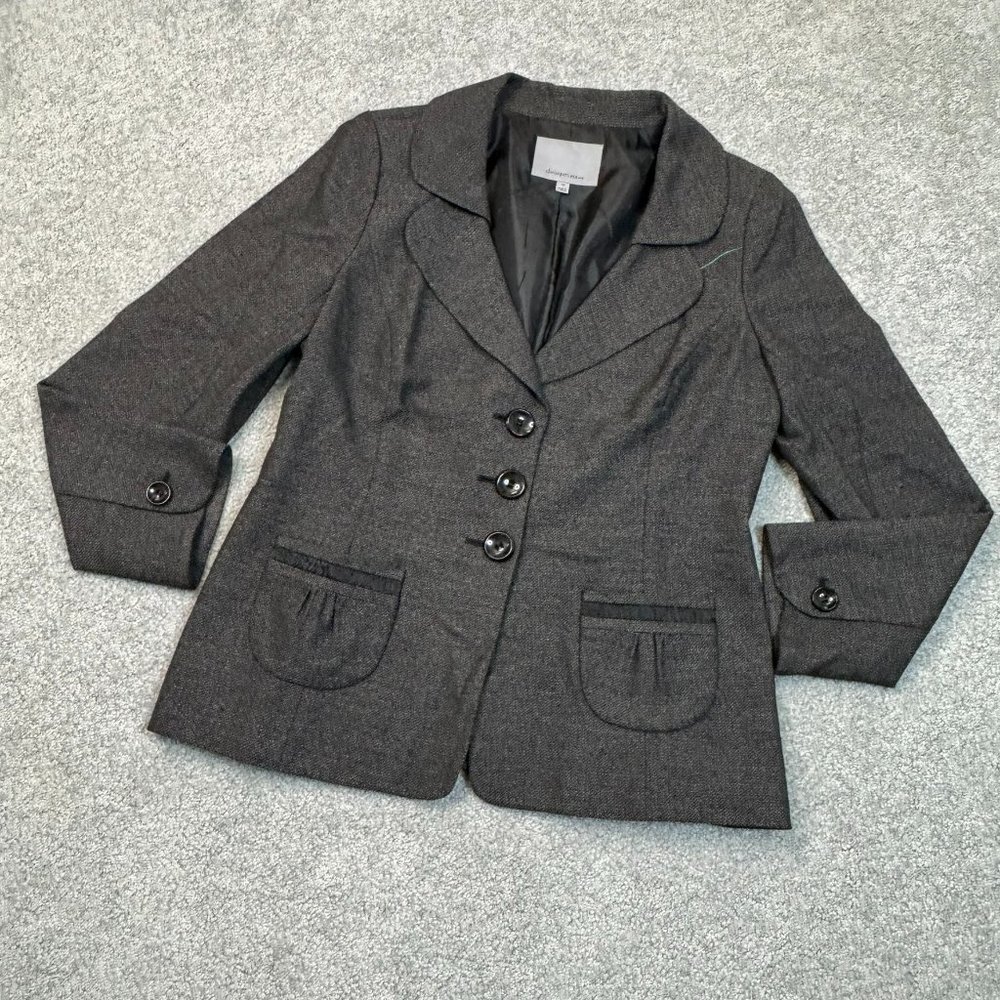 - Classiques Entier Retro Style Blazer in Dark Gray Winter Sz 12        - 1H1783